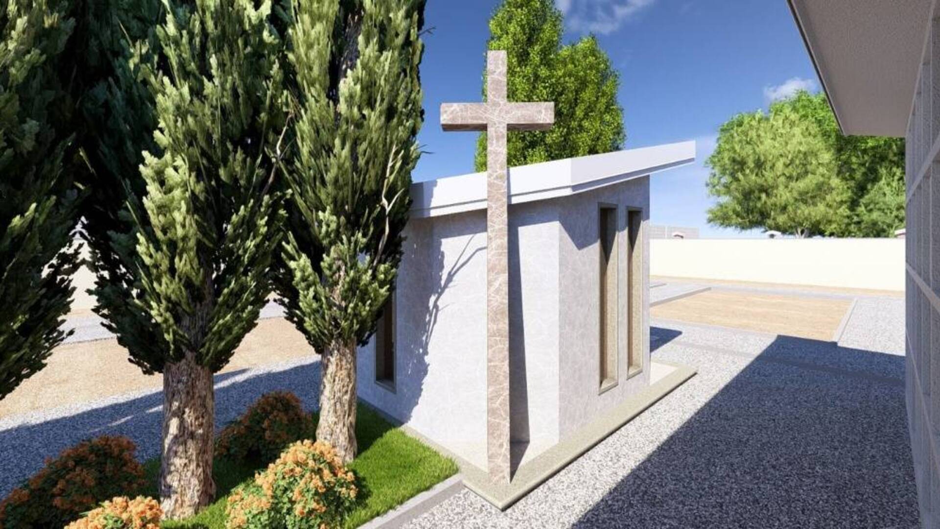 Cimitero Marrubiu - rendering progetto