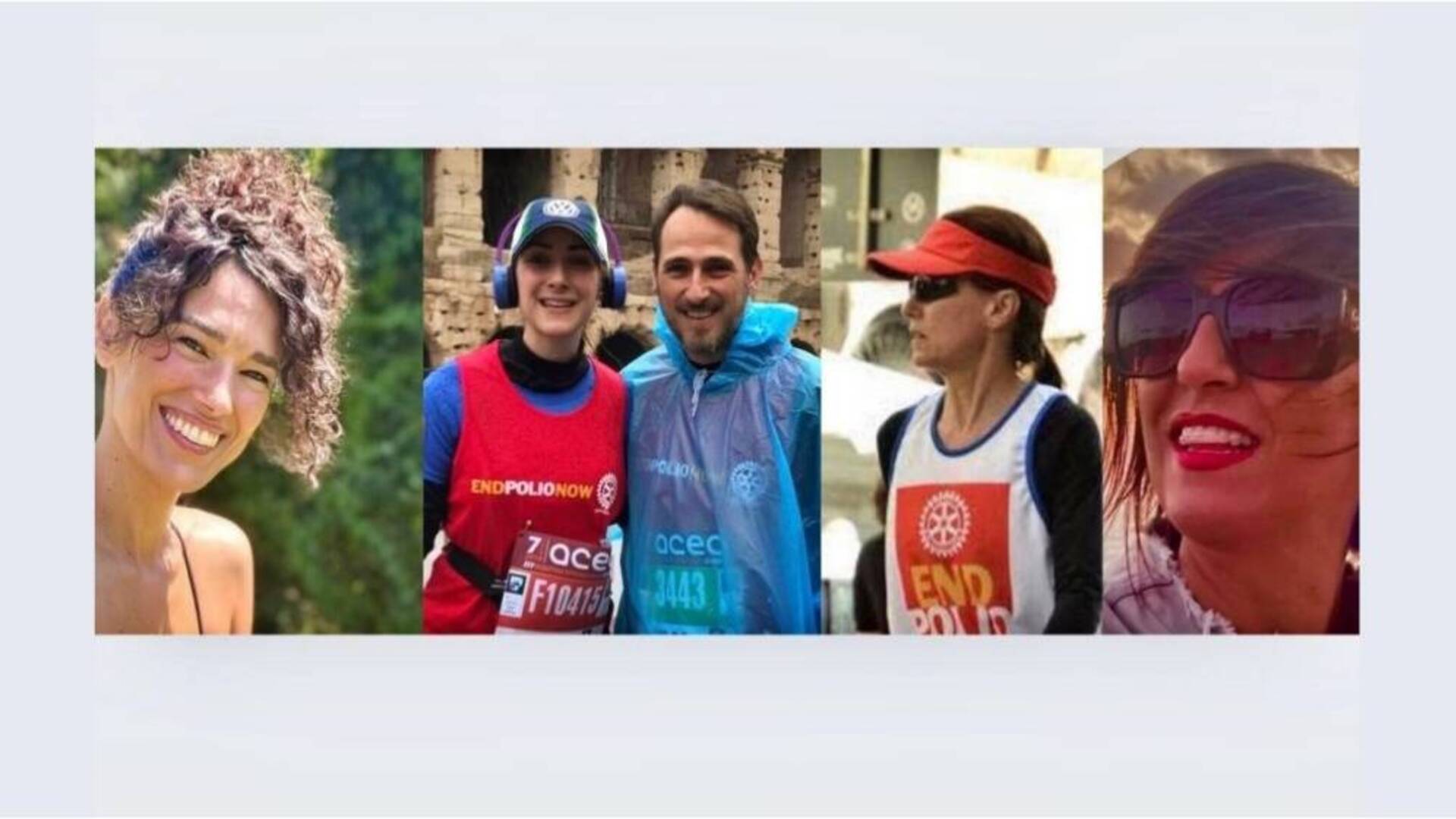 Il Rotary Club Terralbese alla Maratona di Roma per combattere la poliomielite
