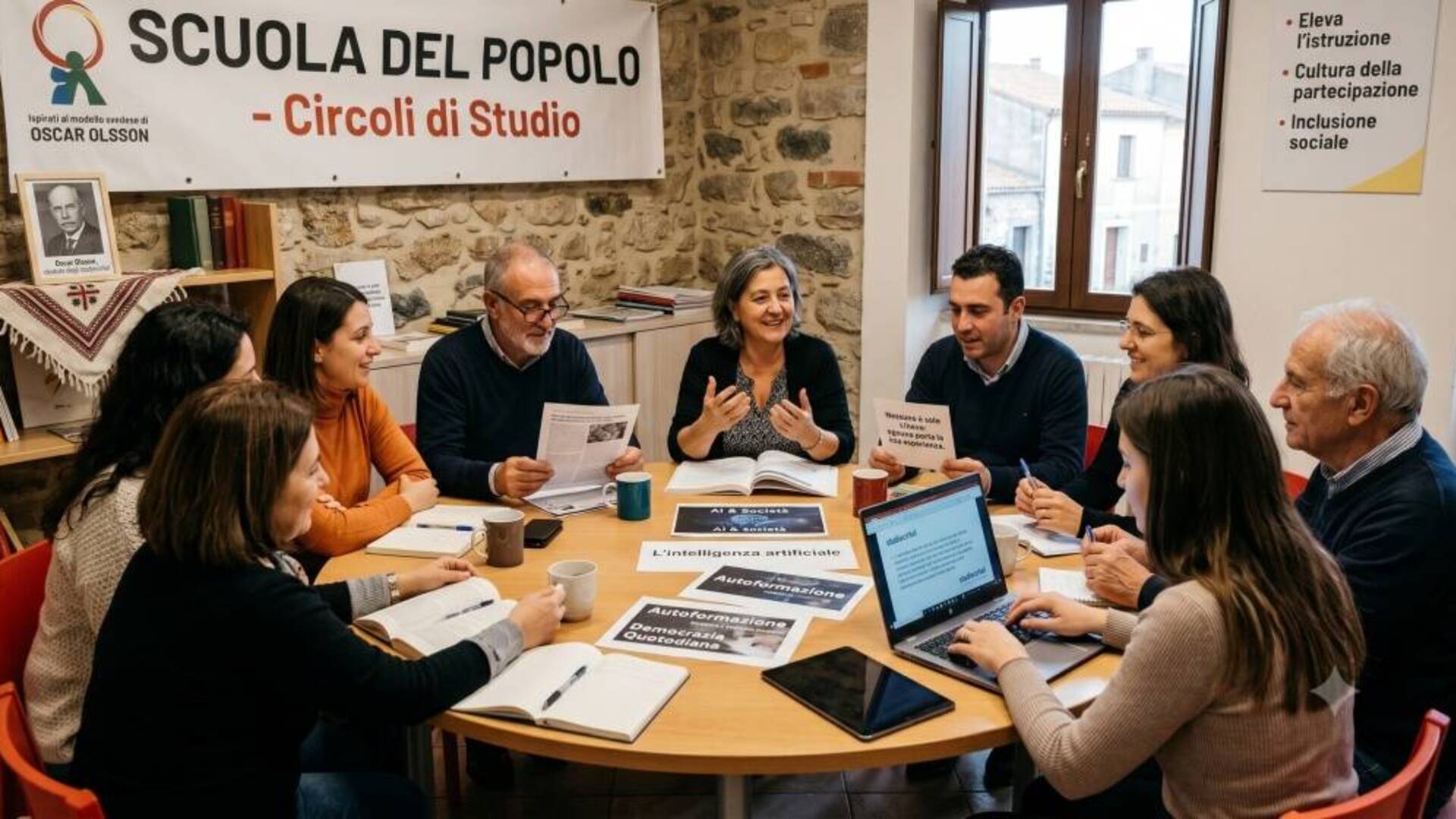 Nasce il primo circolo di studio della Scuola del Popolo: debutto a Uras con un incontro sull’intelligenza artificiale