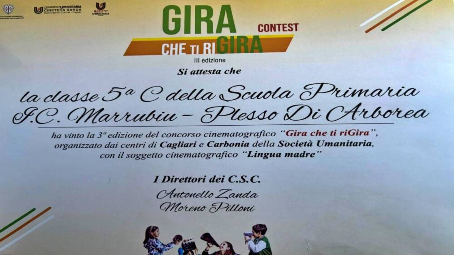 La fragilità che crea amicizia: il corto “Lingua madre” della 5ª C di Arborea vince il concorso “Gira che ti riGira”