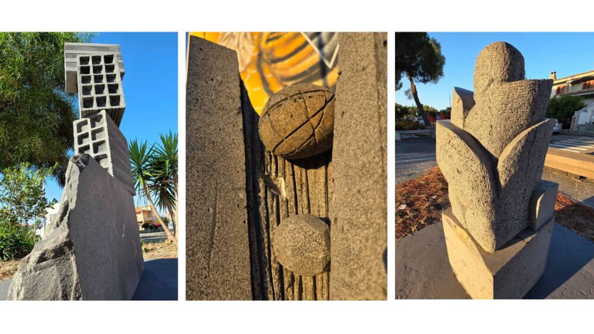 Basalto, arte e territorio: tre sculture monumentali ridisegnano lo spazio urbano di Uras