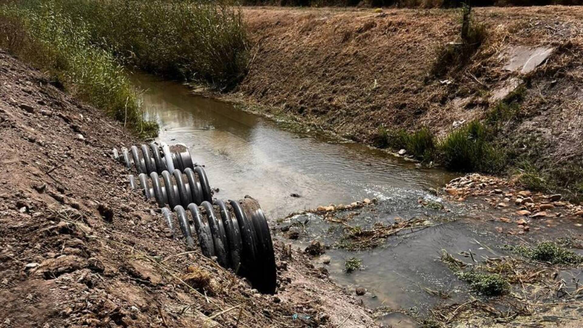 Il cantiere del connettore idraulico, a Terralba