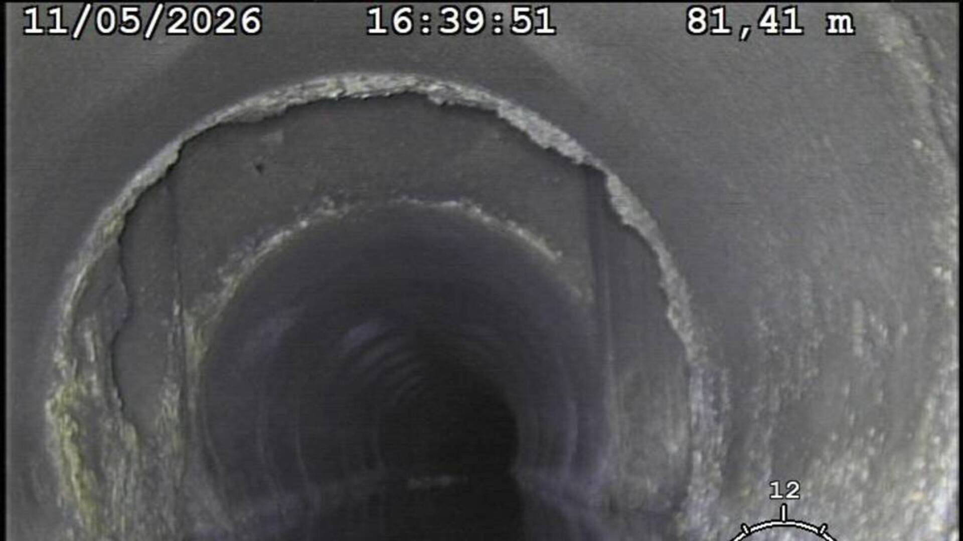 Una condotta vista dal robot